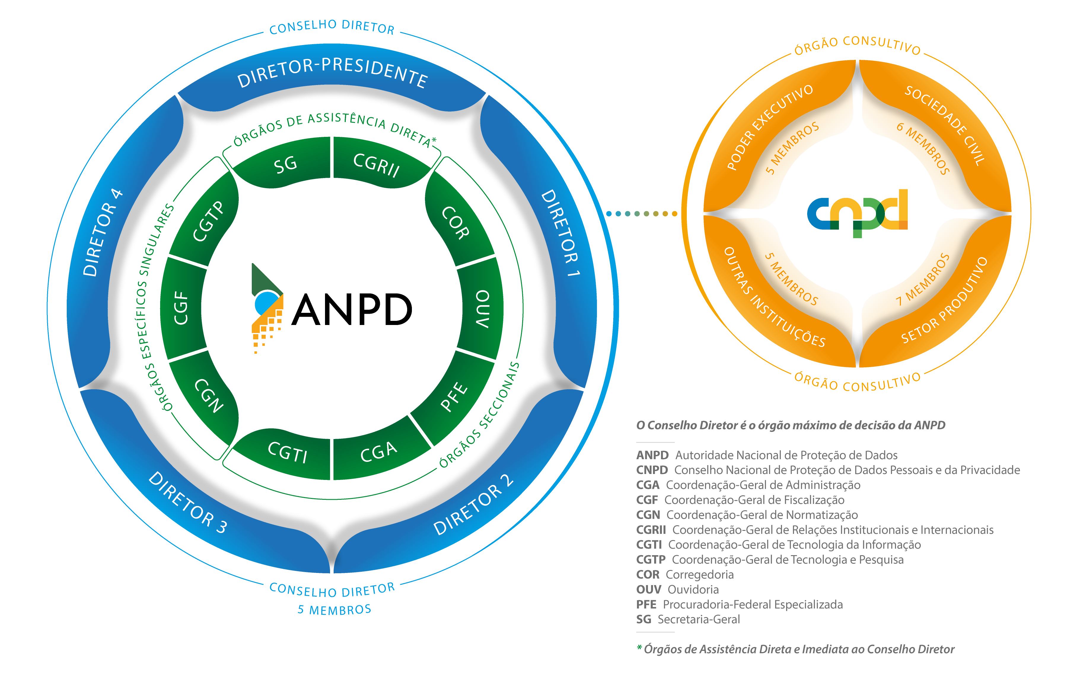 Organograma circular da ANPD