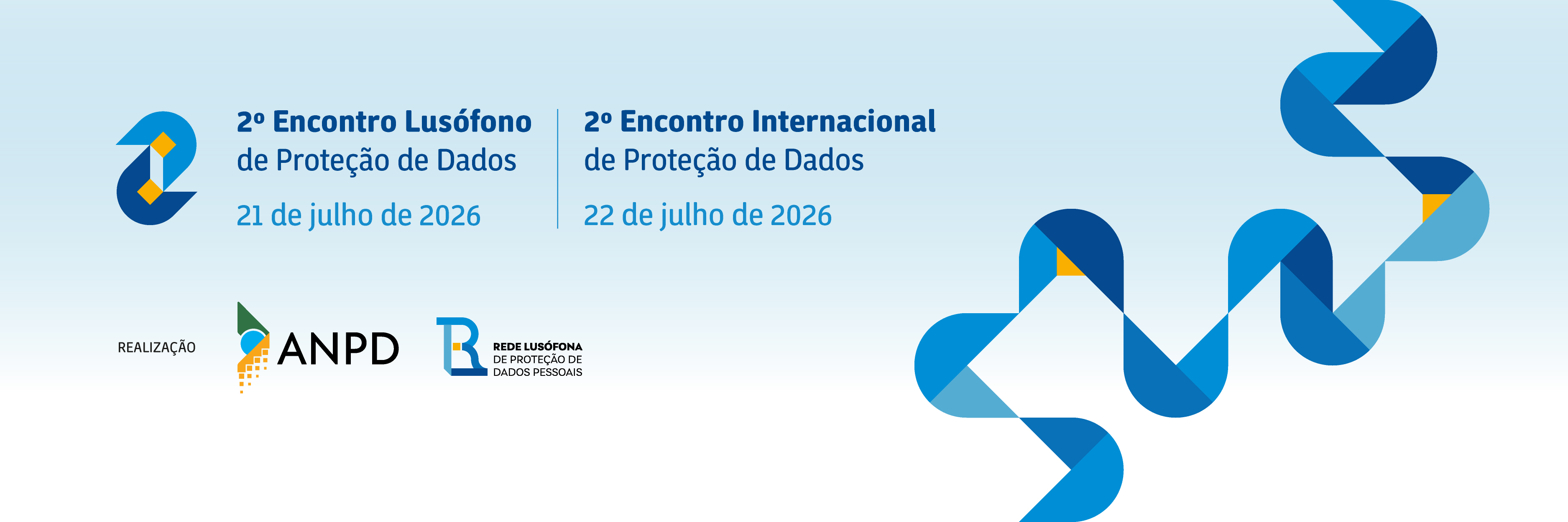 Banner com informações dos dois encontros promovidos pela ANPD