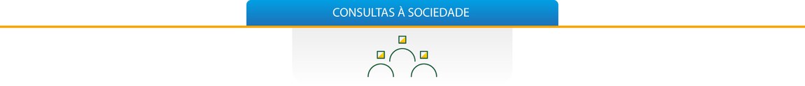 Título escrito "Consultas à Sociedade"