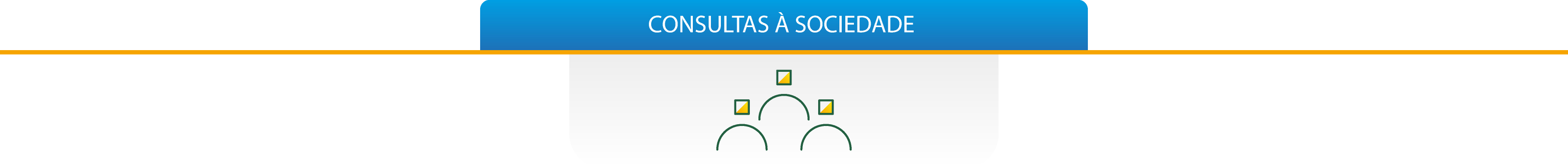 Título escrito "Consultas à Sociedade"