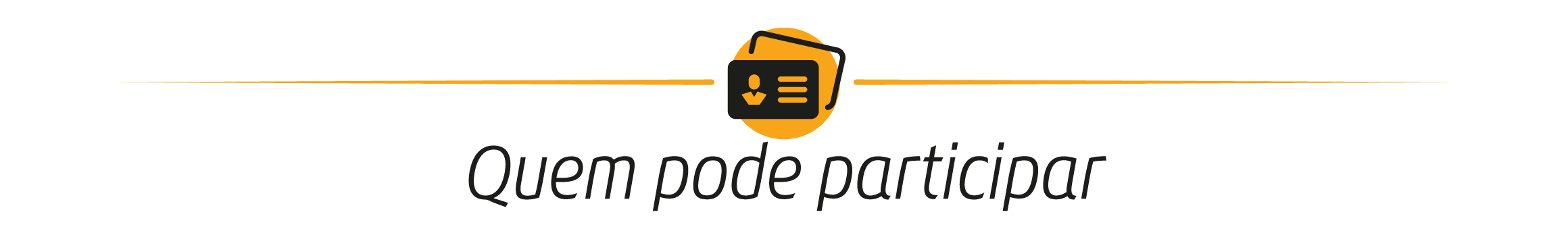 Quem pode participar