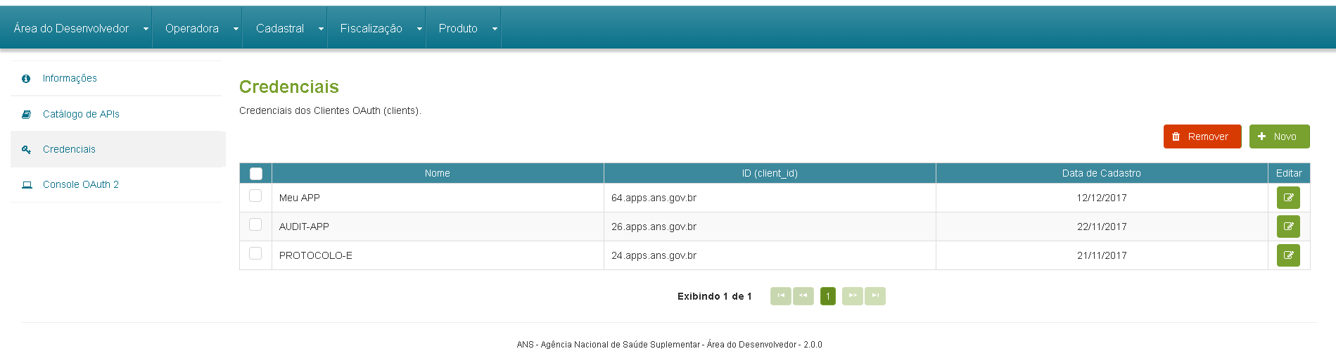oauth credenciais do cliente