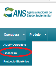 Imagem do menu de acesso ao sistema.