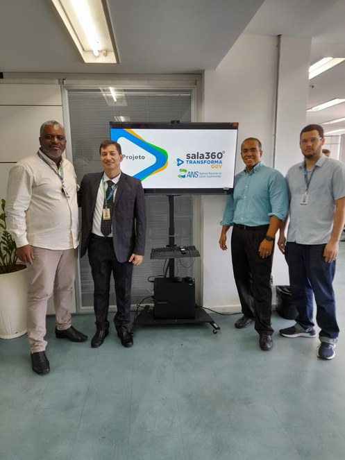 Servidores da Diretoria de Gestão da ANS: Fabiano Batista, Washington Cunha, Rafael Vinhas e Leandro Silva
