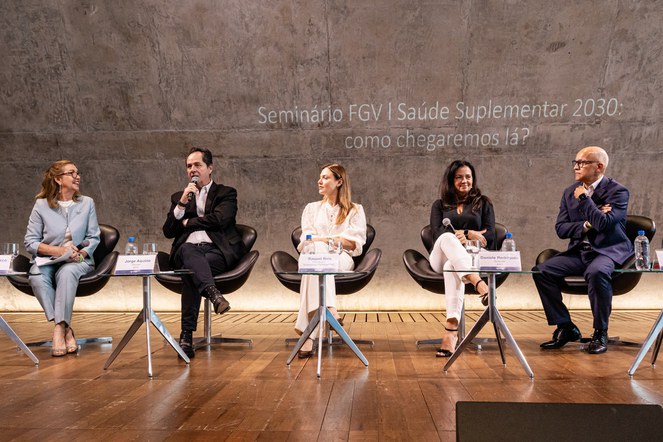 Diretor e gerente da ANS, Jorge Aquino e Daniele Rodrigues, participaram do painel Financiamento da Saúde Suplementar