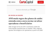 Nova regra da ANS é destaque na Carta Capital