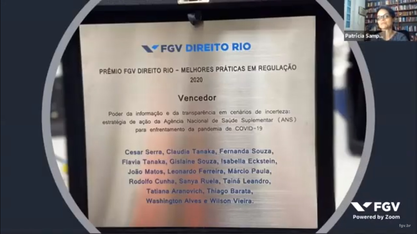 Placa prêmio FGV
