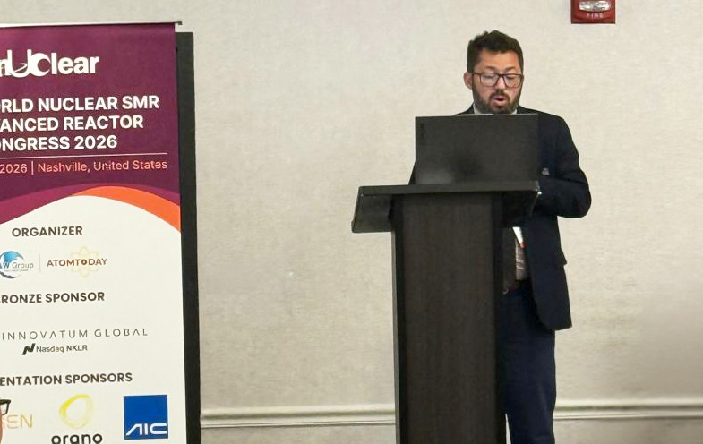 Daniel Palma, coordenador-geral de Reatores da ANSN, durante sua apresentação.