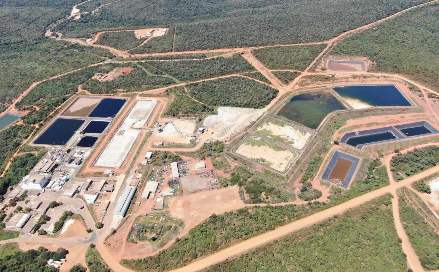 Vista aérea da Unidade de Concentração de Urânio (URA), em Caetité (BA)