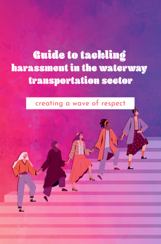 Cover of the Guide to Tackling Harassment in the Waterway Transportation Sector — “creating a wave of respect”