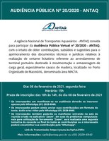 ANTAQ realiza nesta segunda-feira (8) audiência pública virtual sobre arrendamento do terminal MAC14 no Porto de Maceió