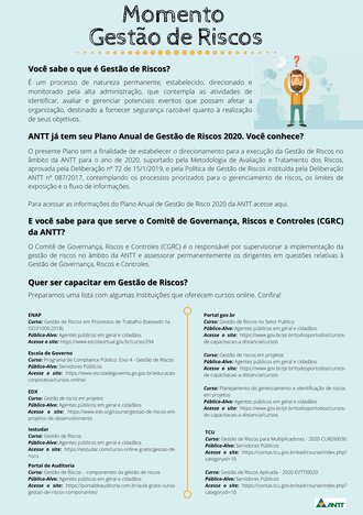 Momento Gestão de Riscos 2020