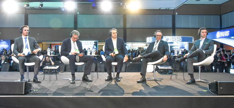 Painel sobre pedágio eletrônico na Bienal das Rodovias 2026