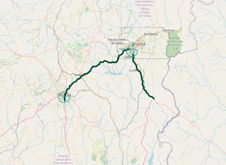 Mapa - BR-060-153-040-GO-DF - Rota do Pequi