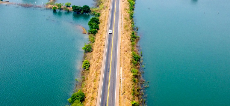 Imagem aerea rodovia DNIT