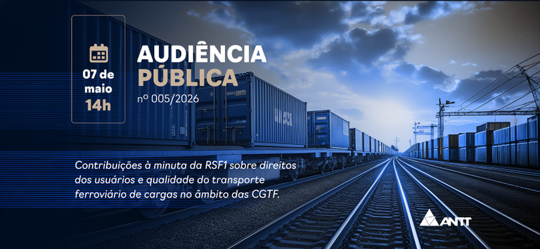 IMAGEM COM COR AZUL, AO FUNDO UMA FERROVIA COM CARGAS