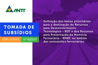 ANTT anuncia Tomada de Subsídio sobre a destinação de recursos para as ferrovias