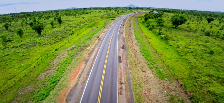 Foto mostrando trecho concedido à nova rota do oeste