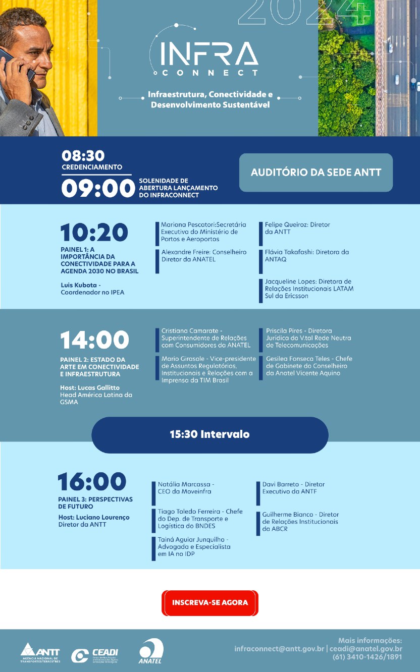 ANTT e Anatel convidam para o Infraconnect