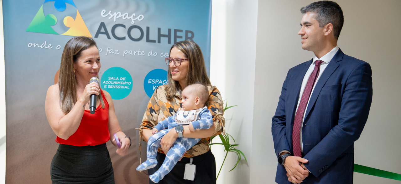 Ambiente reúne salas para amamentação, escuta ativa, acolhimento sensorial e espaço infantil, reforçando ações de inclusão, saúde e combate ao assédio