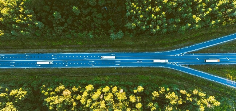 IMAGEM DE RODOVIAS COM FLORESTA AO LADO