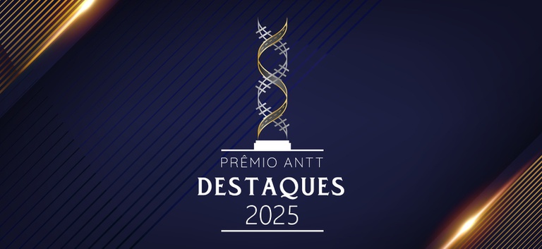 Foto mostrando banner com IDV do Prêmio ANTT Destaques 2025