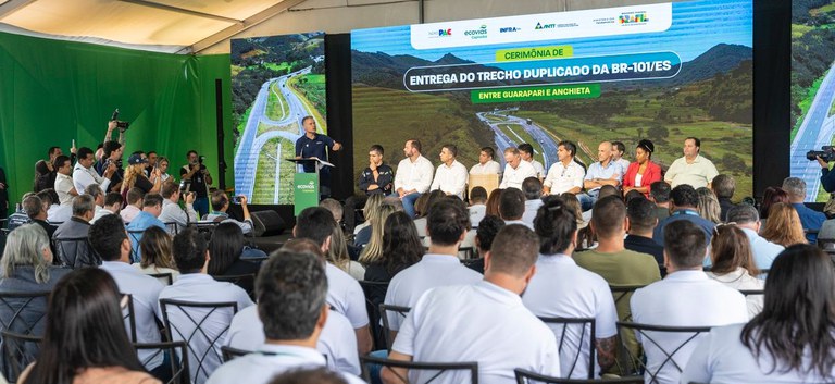 ANTT, Ministério dos Transportes e Ecovias Capixaba realizam evento de inauguração da duplicação da BR-101/ES, entre Guarapari e Anchieta