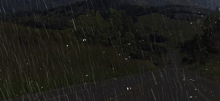 Banner com frase de ajuda e apoio da ANTT a Minas Gerais e foto com chuva por trás