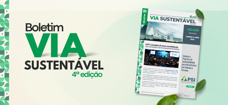 Arte mostrando a 4ª Edição do Boletim Via Sustentável