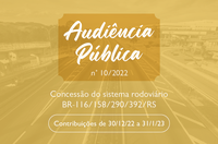 ANTT reabre Audiência Pública sobre concessão do Bloco Sul