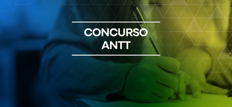 Banner padrão da ANTT com informação de concurso público