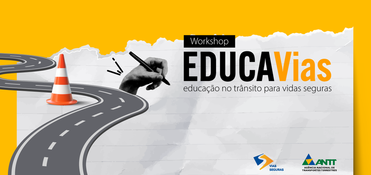 Arte padrão com a IDV do EducaVias e as informações do encontro deste ano