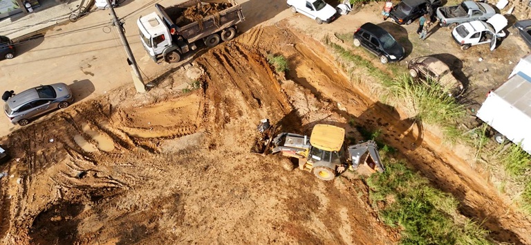 Foto aérea com do apoio da concessionária