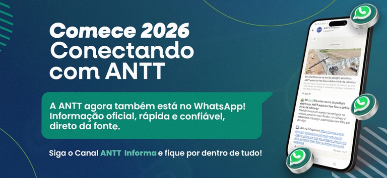 Banner mostrando com as informações do canal ANTT Informa