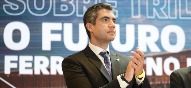 Diretor-Geral da ANTT, Guilherme Theo Sampaio, durante evento “Novos Caminhos sobre Trilhos: O Futuro das Ferrovias no Brasil”