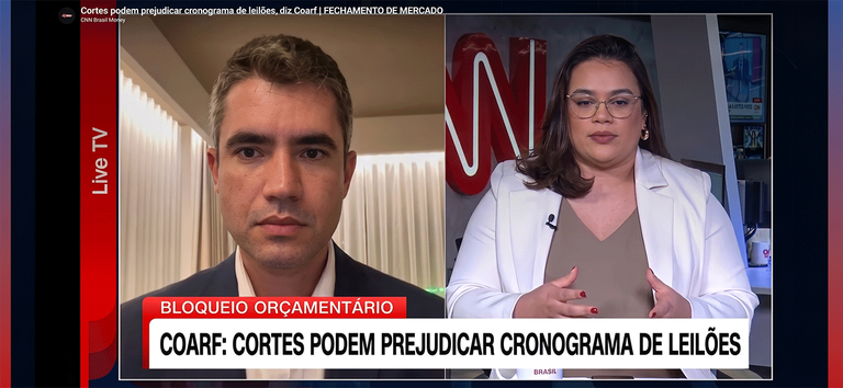 Imaghem do Diretor-Geral Guilherme Theo Sampaio em entrevista na CNN