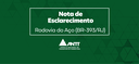 Banner padrão de nota de esclarecimento escrito rodovia do aço