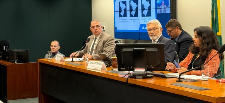 Foto do Fernando Feitosa durante audiência pública na Câmara dos Deputados