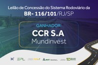 Grupo CCR vence leilão da BR-116/101/RJ/SP