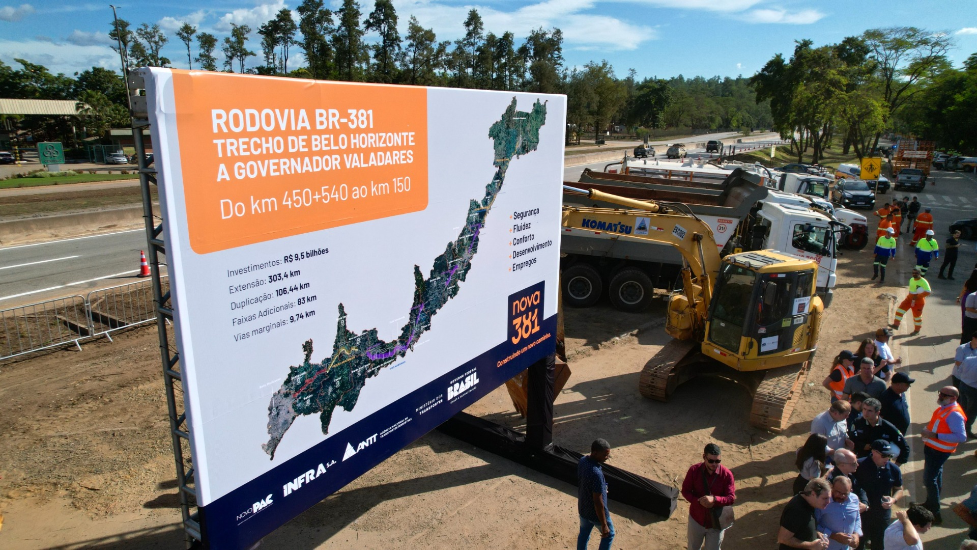 06/02/25 - Máquinas na Pista - Nova BR-381