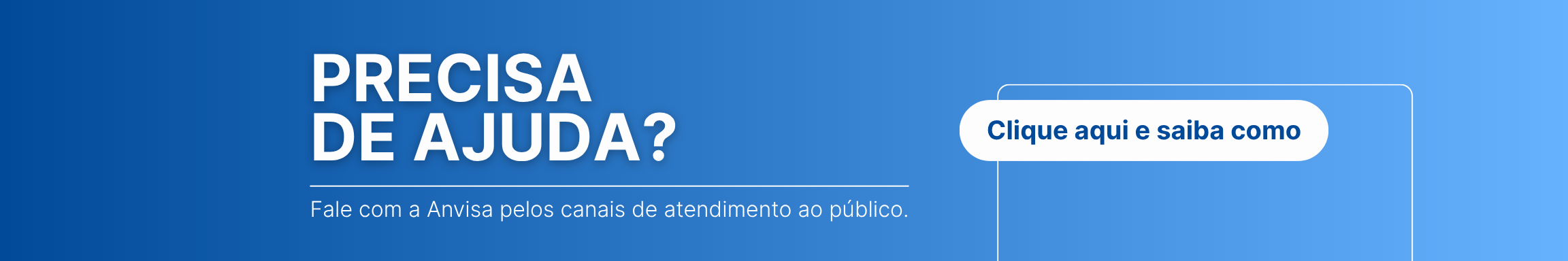 Link para ajuda nos canais de atendimento