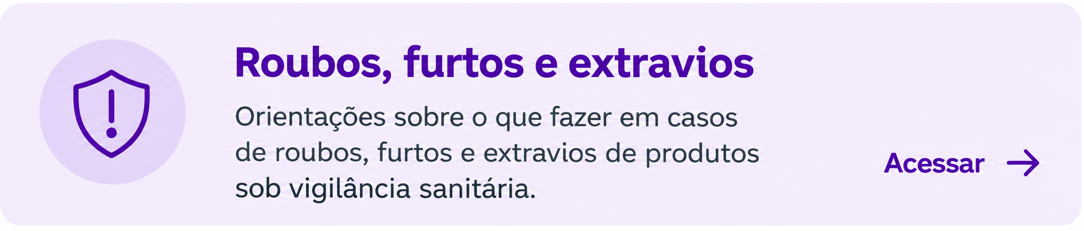 Roubos, furtos, extravios