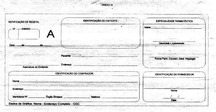 Notificação de Receita A - Anexo IX - Port. 344