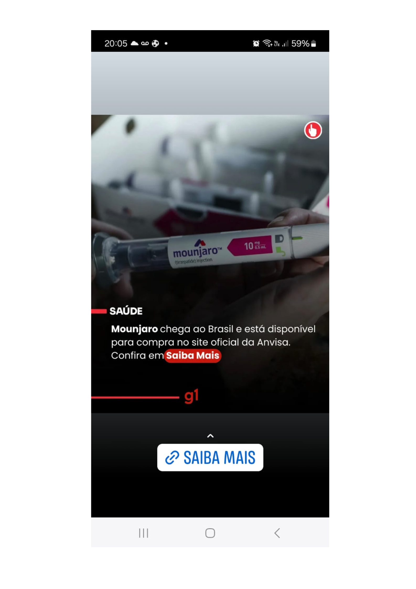 post falso de anúncio de Mounjaro