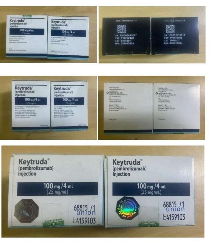 Caixas de medicamento falsificado