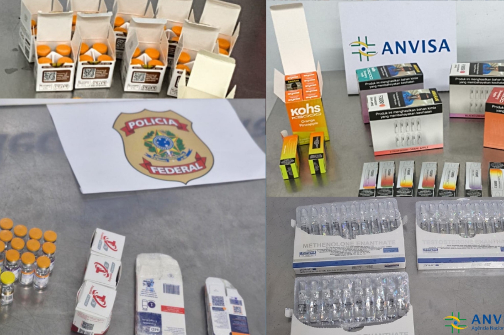 produtos apreendidos Galeão