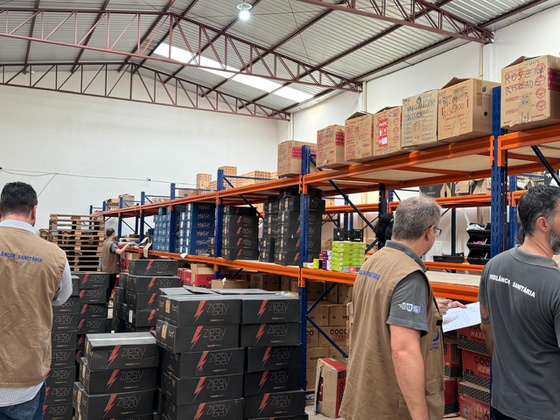 Anvisa e autoridades locais apreendem produtos irregulares.