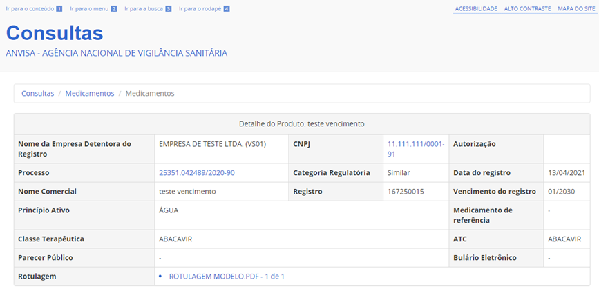 Consulta de rótulos de medicamentos 2