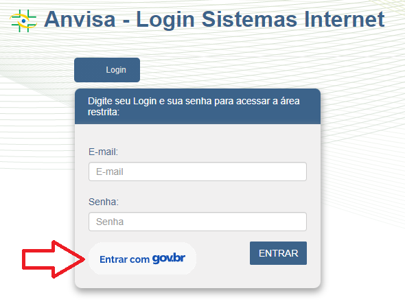 Anvisa login gov.br