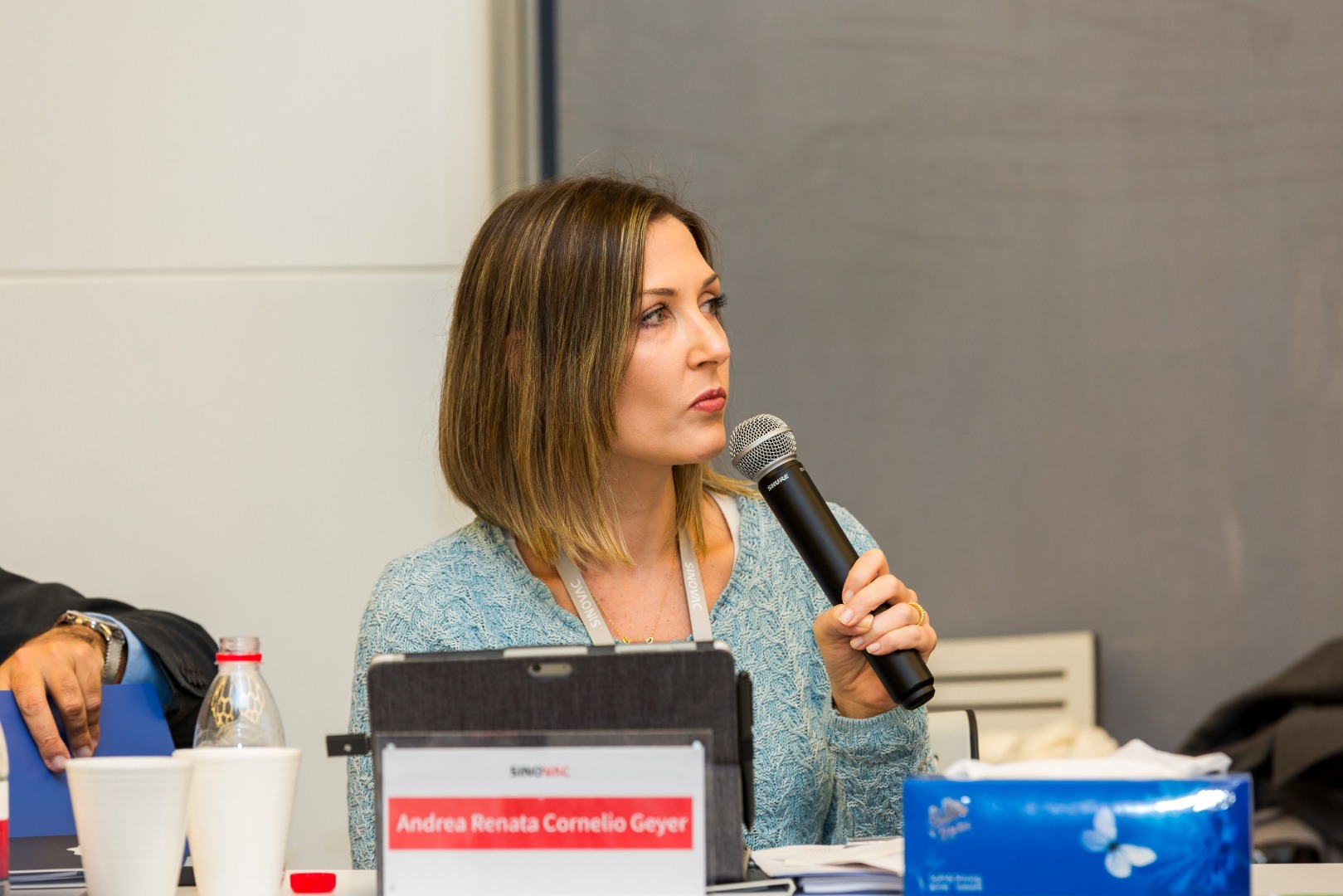 2. Inspetora Andrea Geyer na reunião de abertura da inspeção.